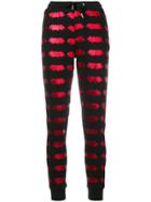 Zoe Karssen Laminated Bat Print Trousers - Black