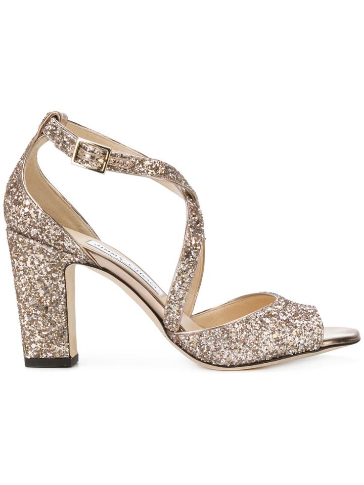 Jimmy Choo Carrie 85 Sandals - Metallic