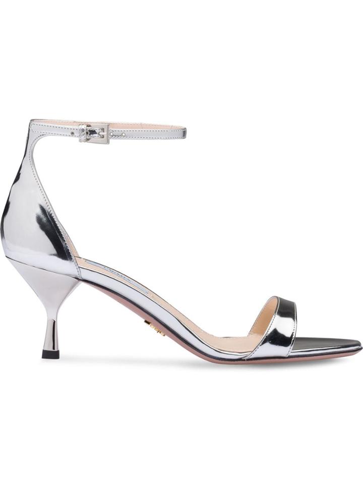 Prada Metallic Sandals