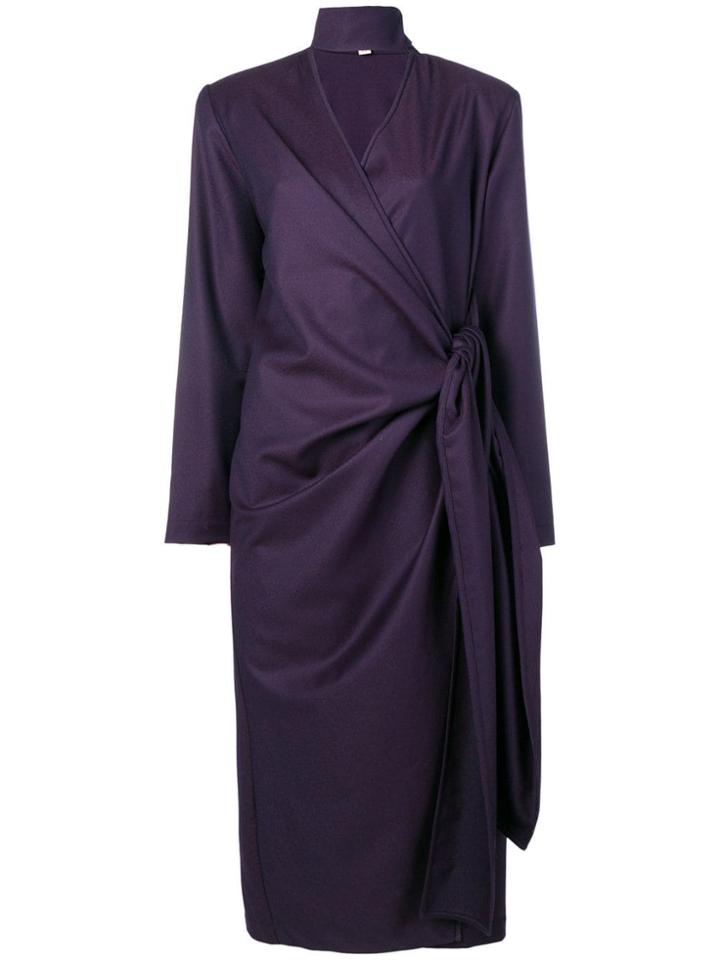 Matériel Wrap Midi Dress - Purple