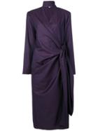 Matériel Wrap Midi Dress - Purple