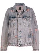 Alchemist Distressed Denim Jacket - Grey