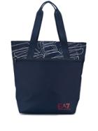 Ea7 Emporio Armani Logo Tote Bag - Blue