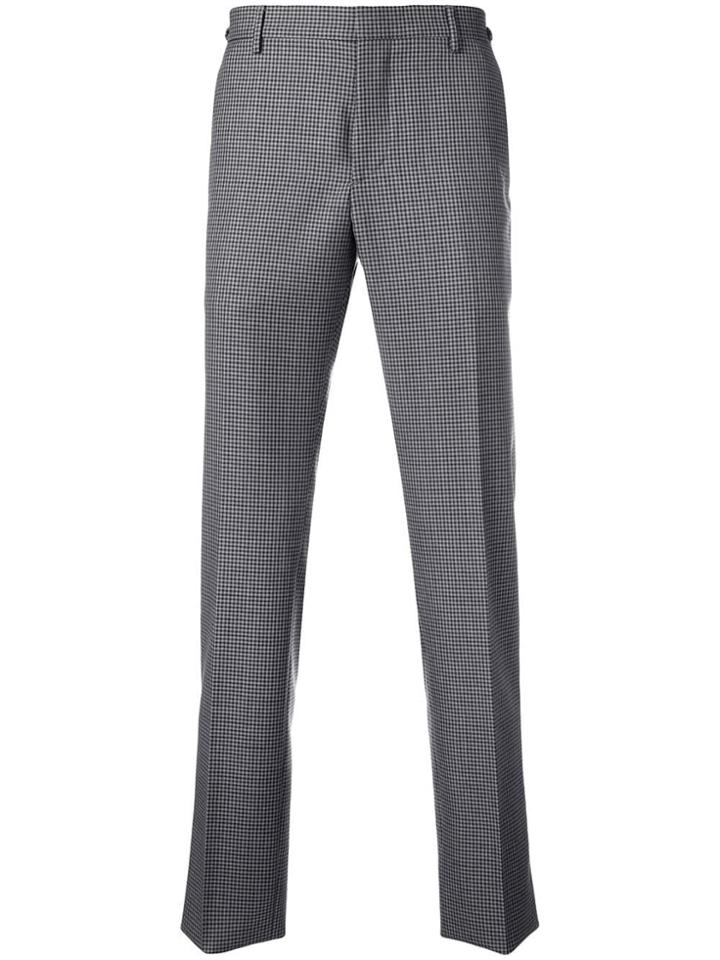 Prada Square Check Trousers - Grey