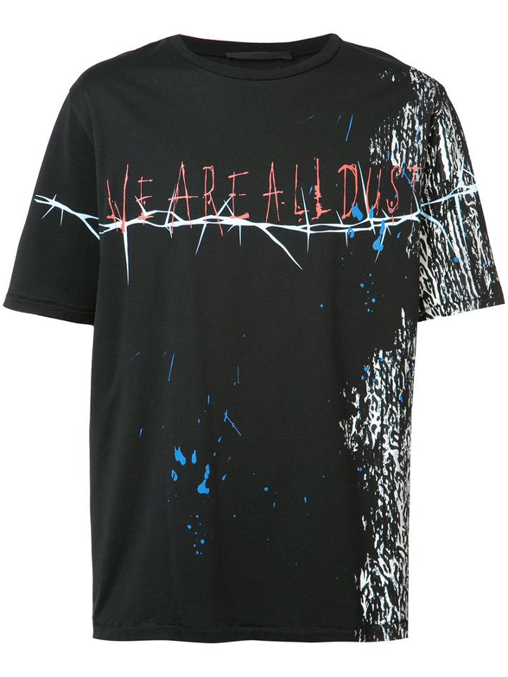 Haider Ackermann 'all Dust' Print T-shirt, Men's, Size: Medium, Black, Cotton