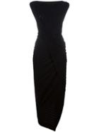 Vivienne Westwood Anglomania Sheer Stripe Fitted Dress, Women's, Size: Large, Black, Spandex/elastane/viscose