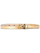 Moschino Metallic Logo Belt