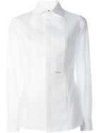 Dsquared2 Classic Bib Detail Shirt, Women's, Size: 40, White, Cotton/spandex/elastane