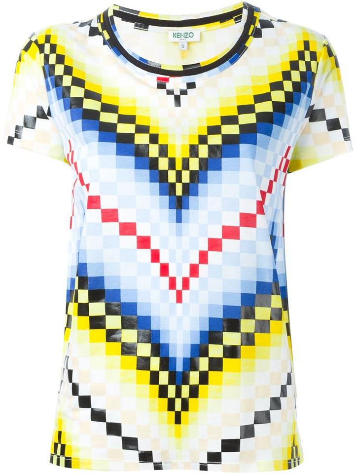 Kenzo Geometric Print T-shirt