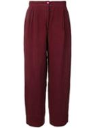 Krizia Pre-owned 1970's Loose Trousers - Red