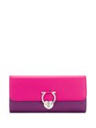 Salvatore Ferragamo Two-tone Gancio Lock Wallet - Purple