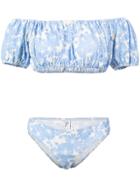 Lisa Marie Fernandez Leandra Floral Denim Bikini - Black