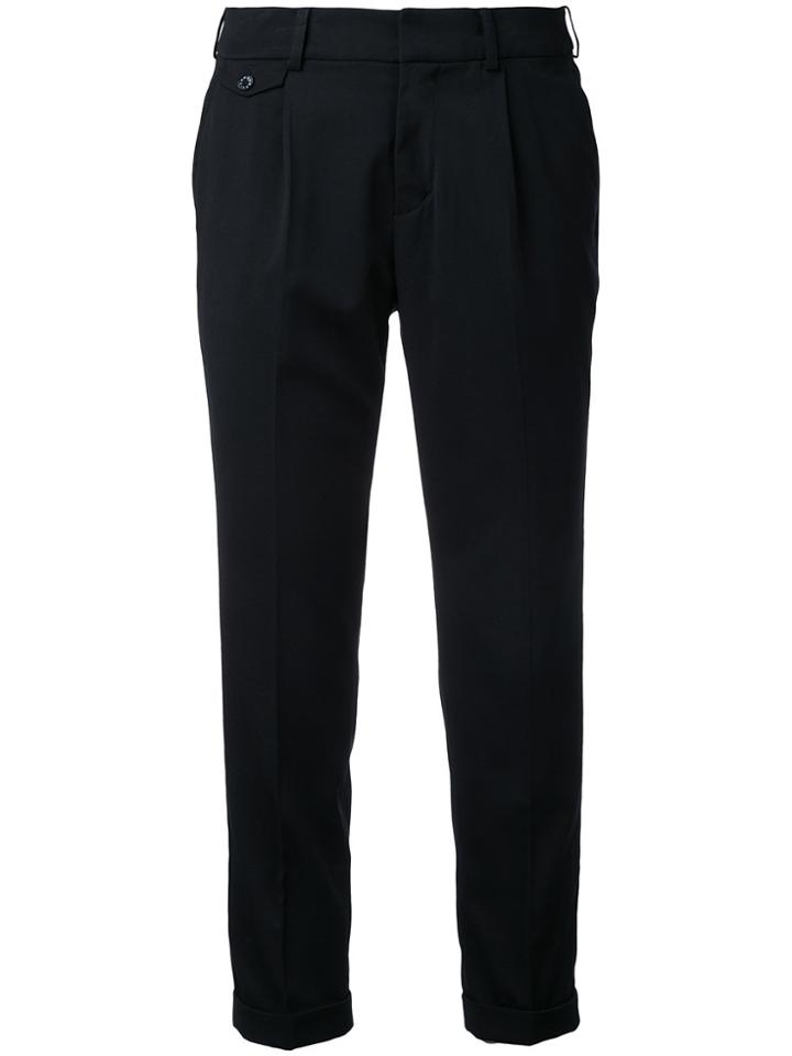 Loveless Cropped Tailored Trousers - Black