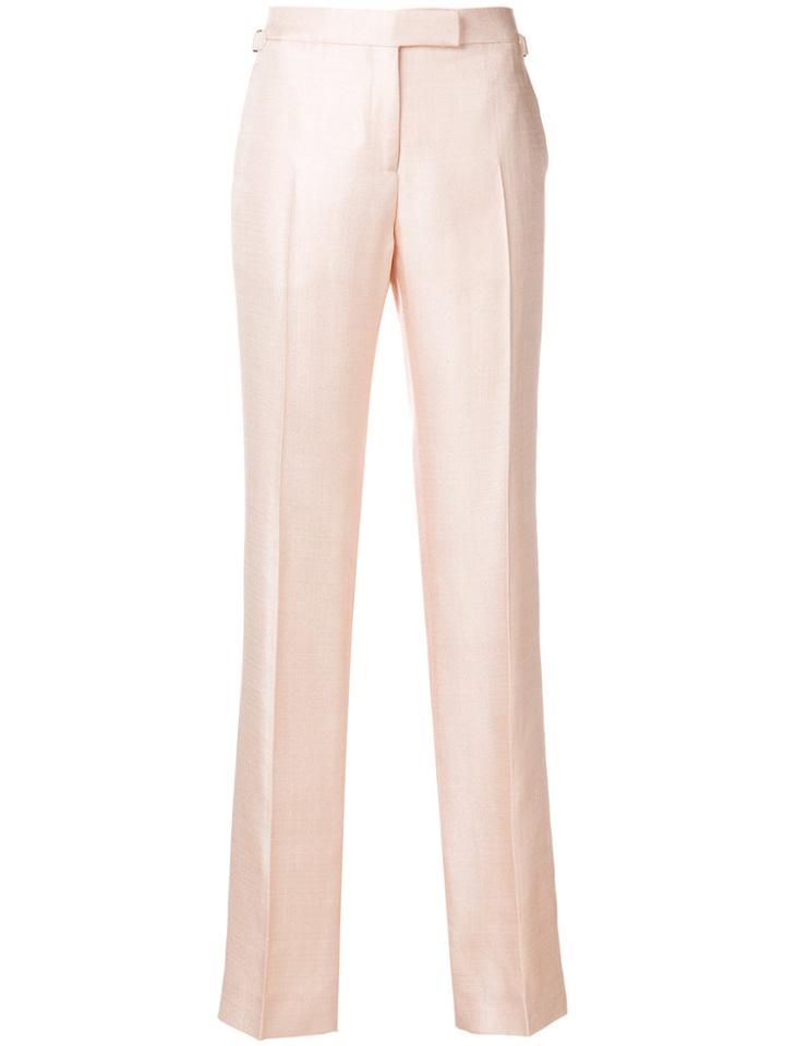 Tom Ford Tab Front Creased Dress Pants - Pink & Purple