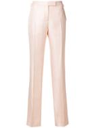 Tom Ford Tab Front Creased Dress Pants - Pink & Purple
