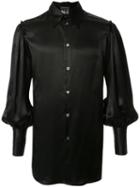 Ann Demeulemeester Balloon Sleeved Silk Shirt - Black