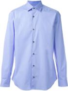 Z Zegna Classic Shirt, Men's, Size: 41, Blue, Cotton/spandex/elastane