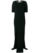 Nina Ricci Crystal-embellished Split-front Gown - Black