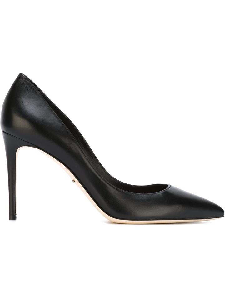 Dolce & Gabbana Pointed Toe Pumps, Women's, Size: 40, Black, Calf Leather/leather
