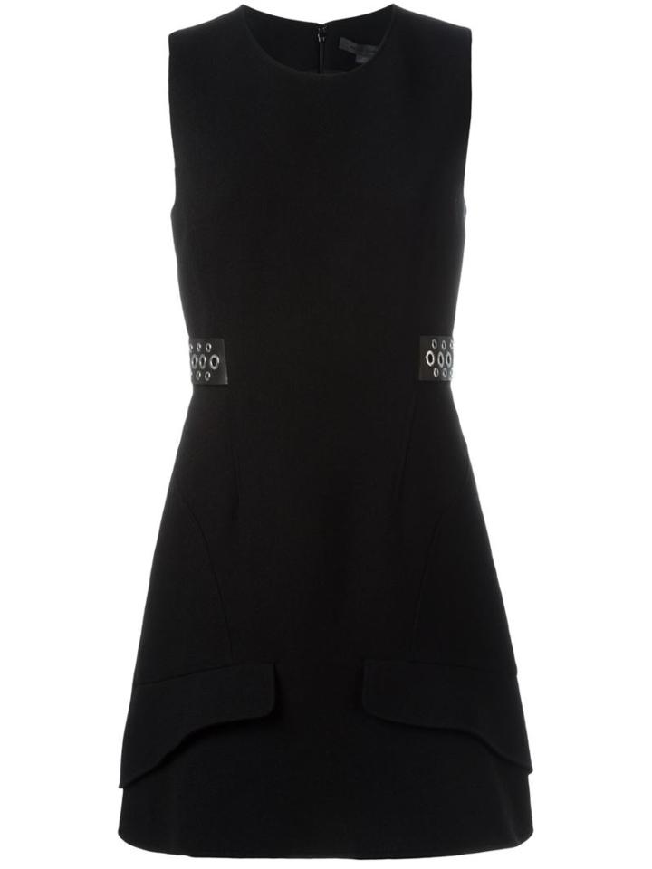 Alexander Wang Flared Belt Detail Dress, Women's, Size: 6, Black, Polyester/cupro/lamb Skin