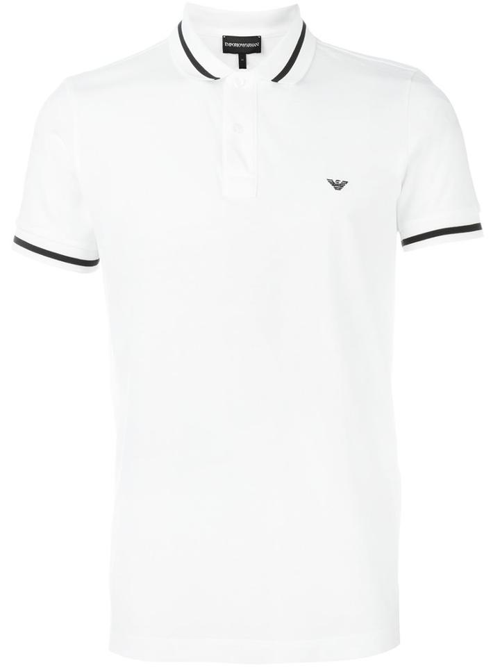 Emporio Armani Jersey Polo Shirt, Men's, Size: Xl, White, Cotton/polyester