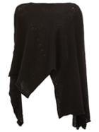 Masnada Off-shoulder Pullover Jumper, Women's, Size: Xs, Black, Linen/flax/nylon/cashmere/wool