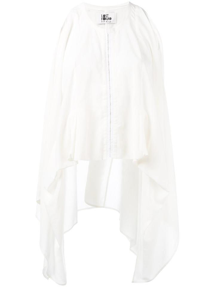 Lost & Found Ria Dunn Hook And Eye Blouse, Women's, Size: Medium, White, Cotton/lyocell