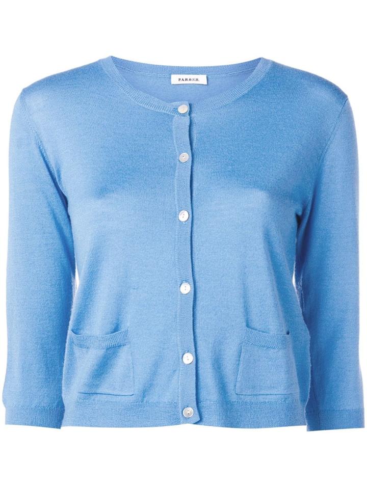 P.a.r.o.s.h. Cashmere Wondering Cardigan - Blue