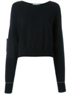 Helmut Lang Sleeve Pocket Detail Jumper, Women's, Size: Small, Black, Cashmere