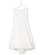 Elsy Teen Floral Lace Dress - White