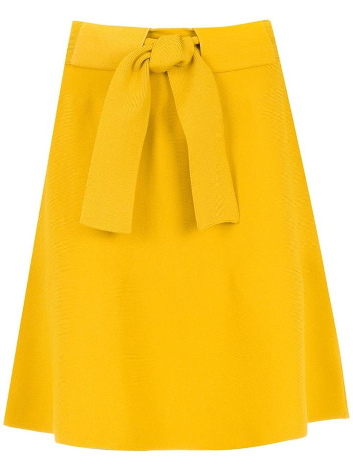 Egrey Belted A-line Skirt - Yellow