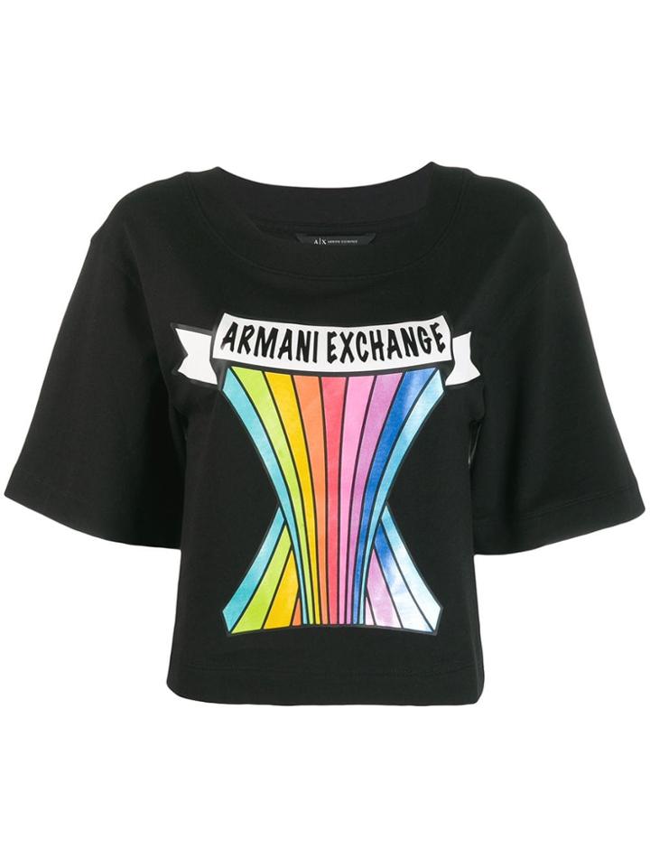 Armani Exchange Rainbow Loose T-shirt - Black