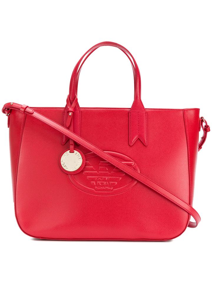 Emporio Armani Embossed Logo Bag - Red
