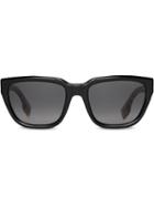 Burberry Eyewear Vintage Check Detail Square Frame Sunglasses - Brown