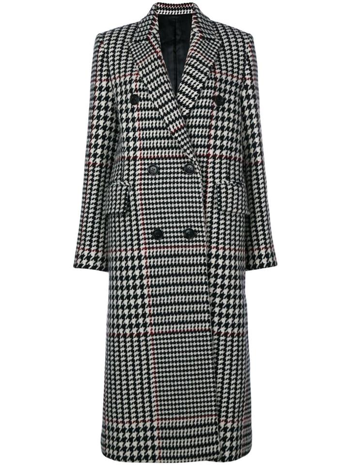 Juun.j Houndstooth Double-breasted Coat - Black
