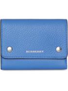 Burberry Small Leather Folding Wallet - Blue