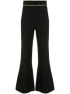 Peter Pilotto Flared Cady Trousers - Black