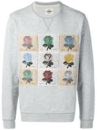 Kent & Curwen Patchwork Rose Sweatshirt - Grey