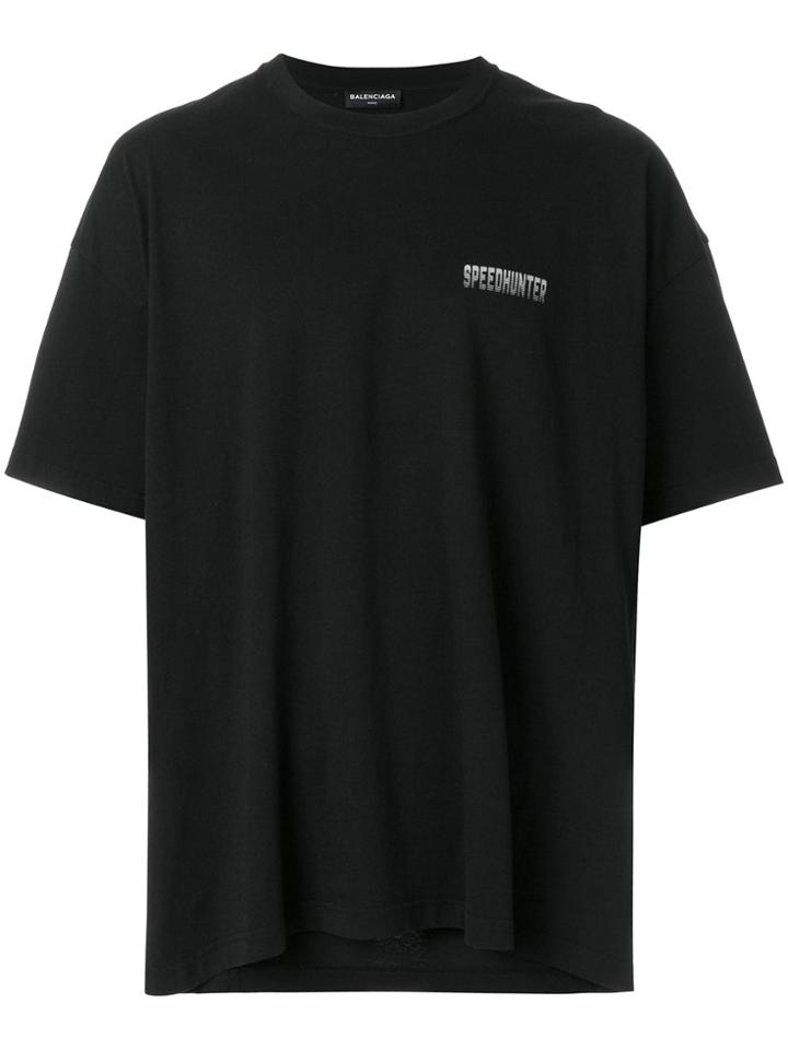 Balenciaga Double Hem T-shirt - Black
