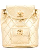 Chanel Pre-owned Quilted Chained Backpack - Metallic