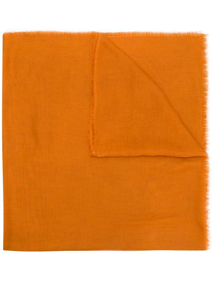 Faliero Sarti Frayed Edge Scarf - Orange