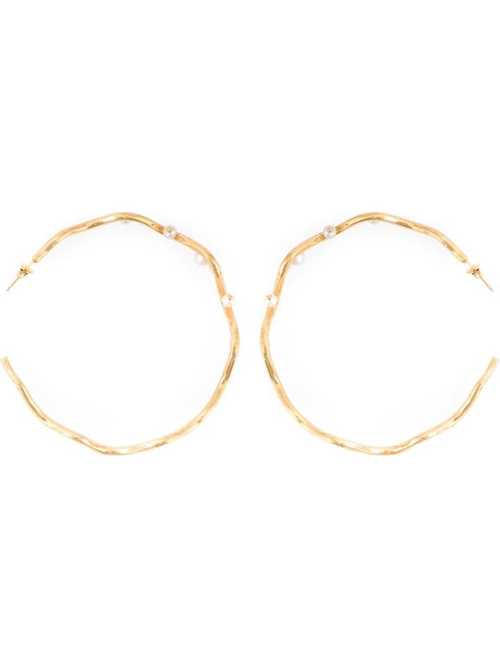 Aurelie Bidermann 'cheyne Walk' Hoop Earrings, Women's, Metallic