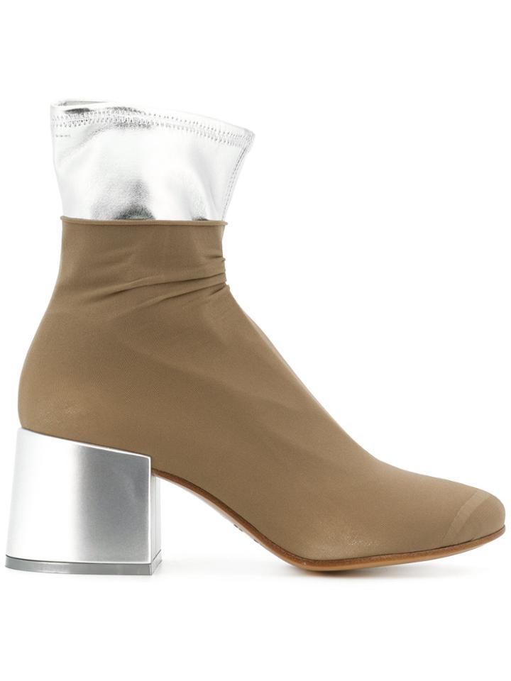 Mm6 Maison Margiela Stocking Boots - Metallic