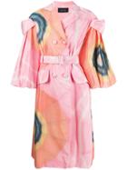 Simone Rocha Graphic-print Coat - Pink