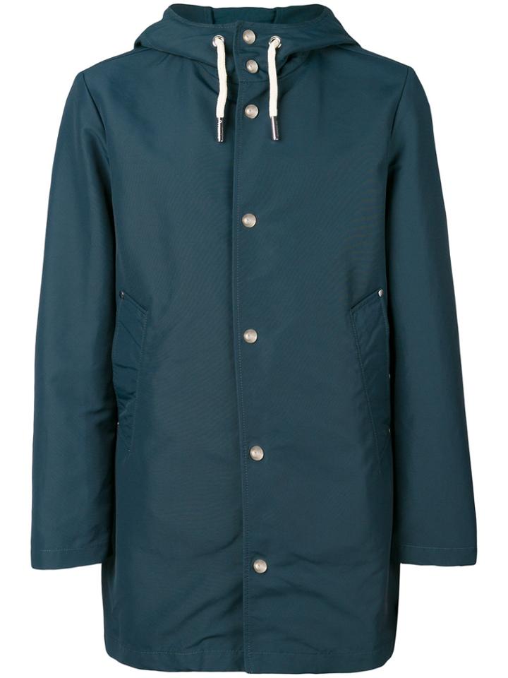 Doppiaa Hooded Fisherman Jacket - Blue