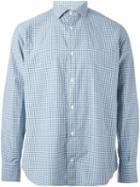 Eleventy Gingham Check Shirt, Men's, Size: 44, Green, Cotton