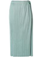 Pleats Please By Issey Miyake Pleated Wrap Style Straight Skirt -