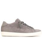 Leather Crown Perforated Sneakers, Men's, Size: 46, Grey, Rubber/leather/cotton