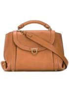 Salvatore Ferragamo 'suzanna' Shoulder Bag, Women's, Brown, Calf Leather/metal