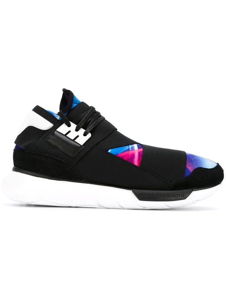 Y-3 Qasa Sneakers, Men's, Size: 9.5, Black, Rubber/neoprene